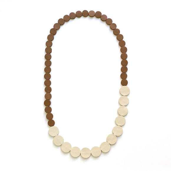 Camel | Ivory Polka Dot Necklace