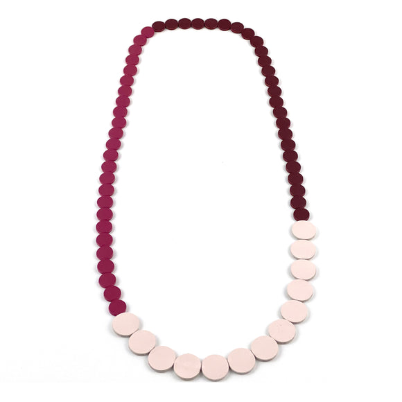 Magenta | Ivory Polka Dot Necklace