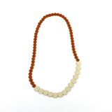 Orange | Ivory Polka Dot Necklace