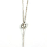 Ball & Chain Lariat Necklace - Sterling Silver