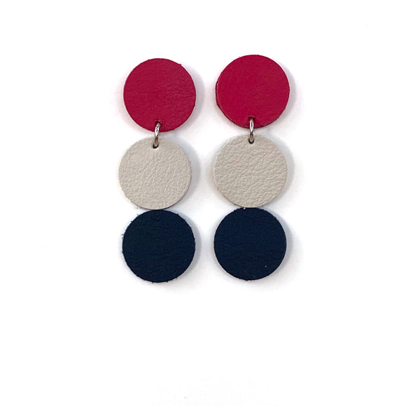 Tri Polka Dot Earrings I