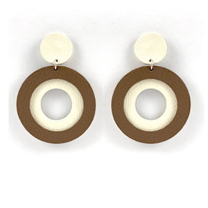 Sunrise Earrings - Ivory | Brown