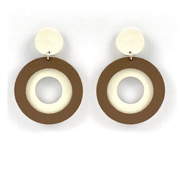 Sunrise Earrings - Ivory | Brown